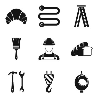 Profesyonel aktivite Icons set, basit tarzı