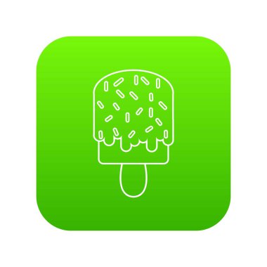 Sır dondurma yeşil simge vektör