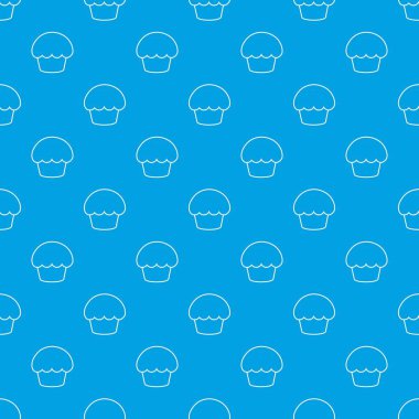 Sır cupcake desen vektör kesintisiz mavi