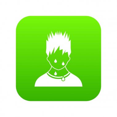 Terli adam simgesi dijital yeşil