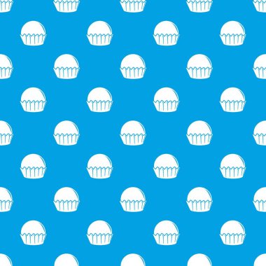 Cupcake desen vektör kesintisiz mavi