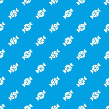 Yuvarlak şeker desen vektör kesintisiz mavi