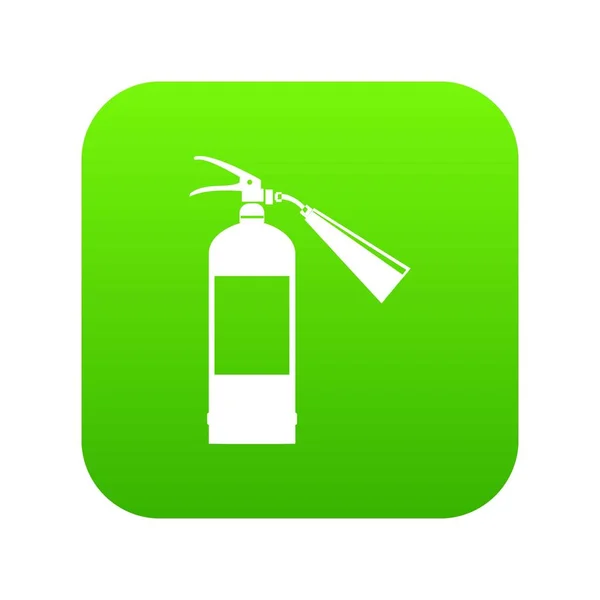 Hasicí přístroj ikonu digitální zelená — Stockový vektor