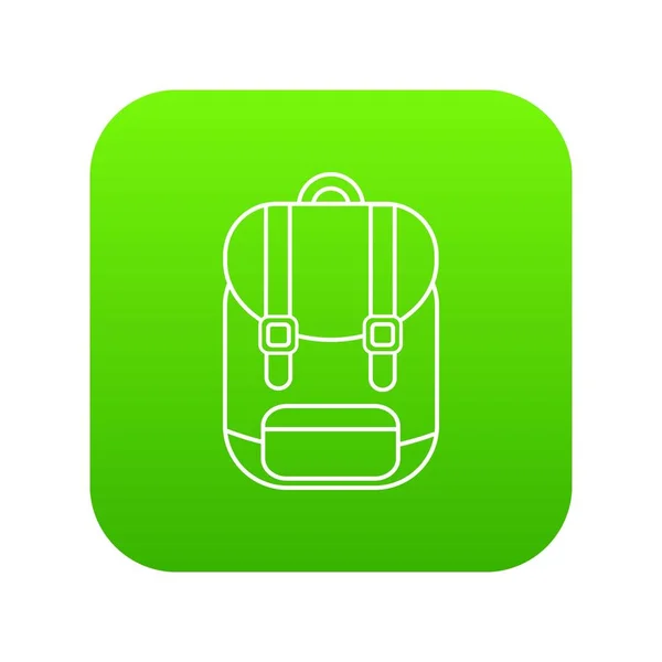 Vektorové ikony zelený batoh — Stockový vektor