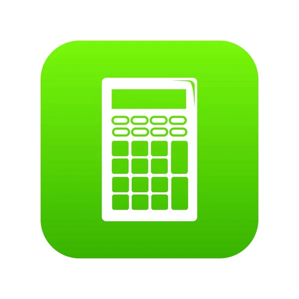 Calculator groen pictogram vector — Stockvector