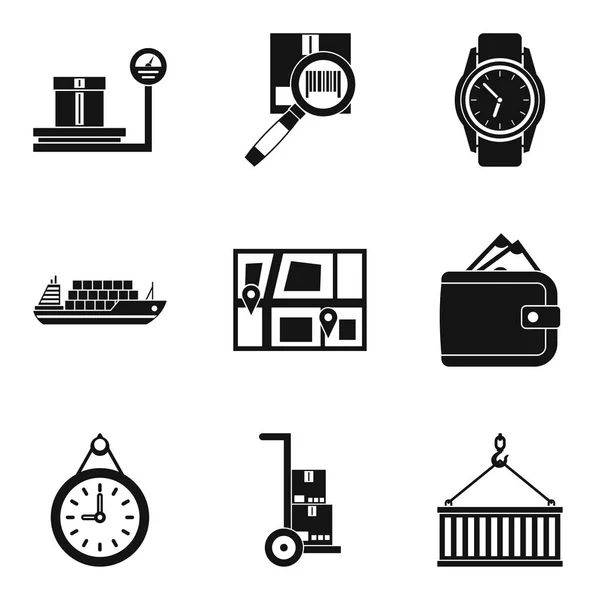 Kalendarzowy plan zestaw ikon, prosty styl — Wektor stockowy