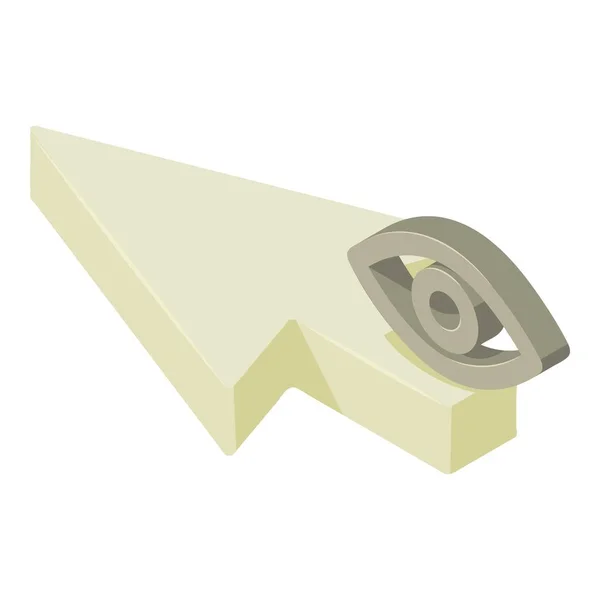 Eye cursor icon, isometric style — Stock Vector