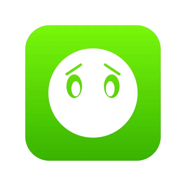 Emoticon digital green — Stock Vector