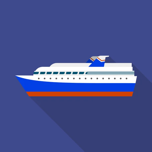 Cruise gemisi gemi simgesi, düz stil Vektör Grafikler