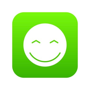 Gülümseyen ifade dijital yeşil