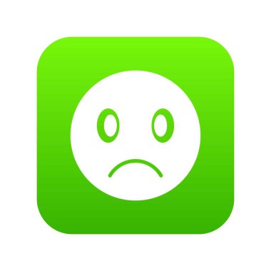 Üzgün ifade dijital yeşil