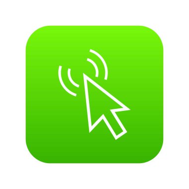 Tıklatın simgesi dijital yeşil