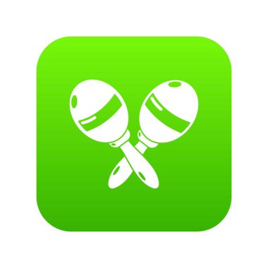 Marakas yeşil simge vektör