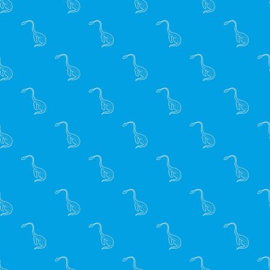 Suda yaşayan dinozor desen vektör kesintisiz mavi