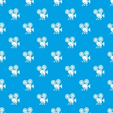 Video kamera desen vektör kesintisiz mavi