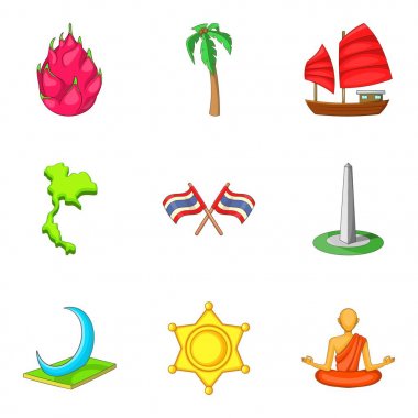 Yeni keşif Icons set, karikatür tarzı