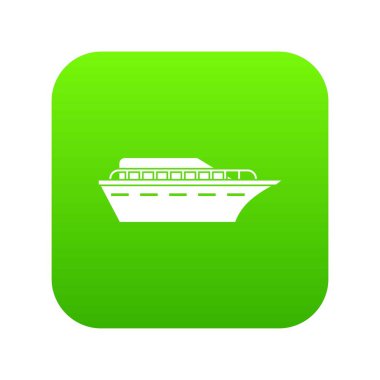 Powerboat simgesi dijital yeşil