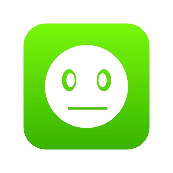 Verdächtiges Emoticon digital green — Stockvektor
