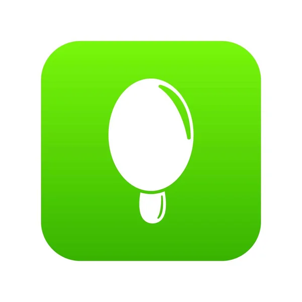 Cerchio icona gelato vettoriale verde — Vettoriale Stock