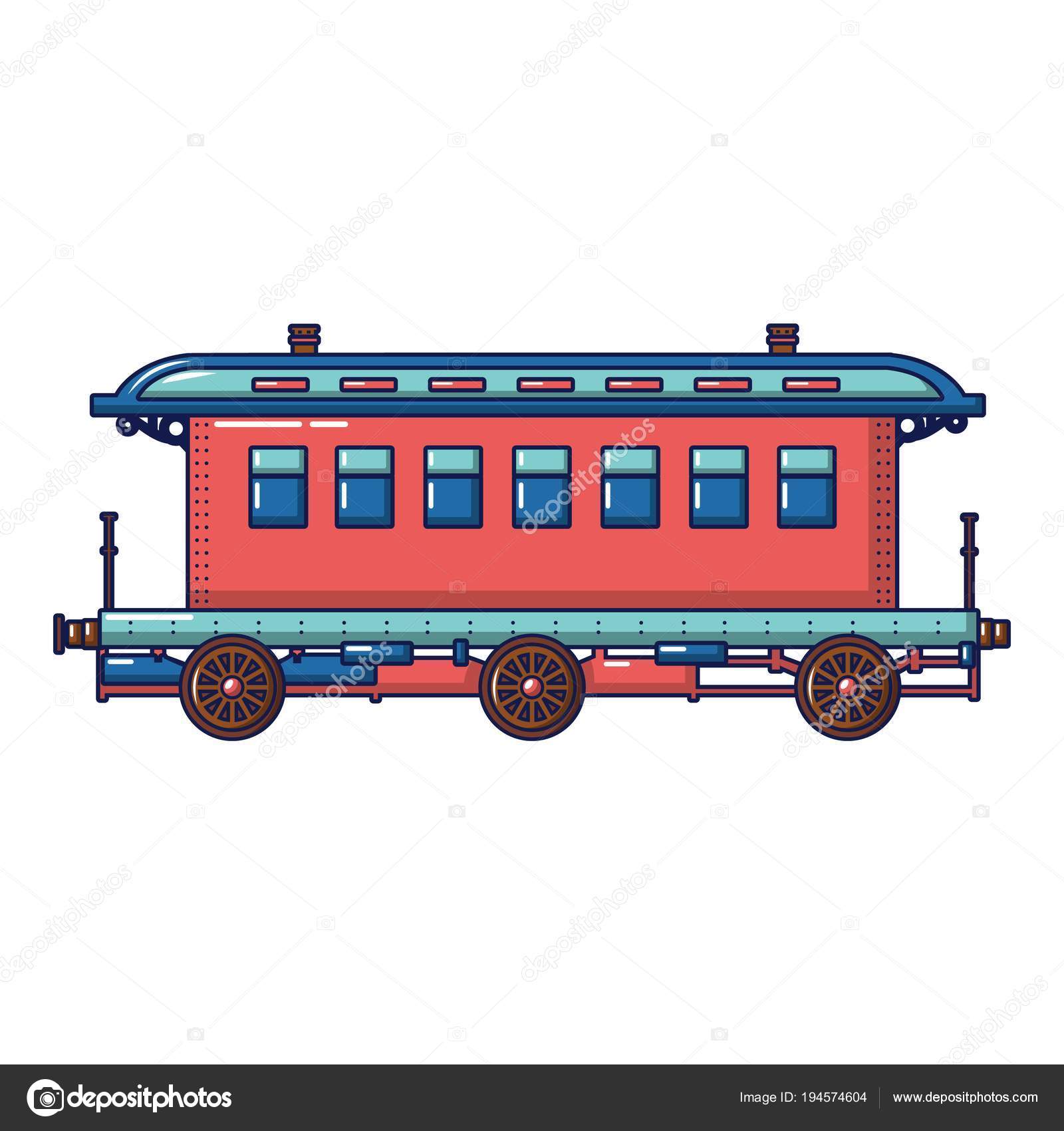 Old fashion passenger wagon icon, cartoon style Stock Vector Image by  ©ylivdesign #194574604