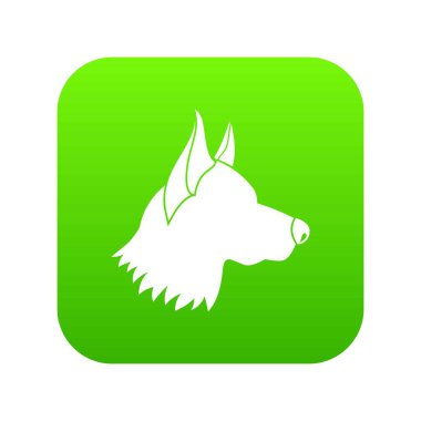 Çoban köpeği simgesi dijital yeşil
