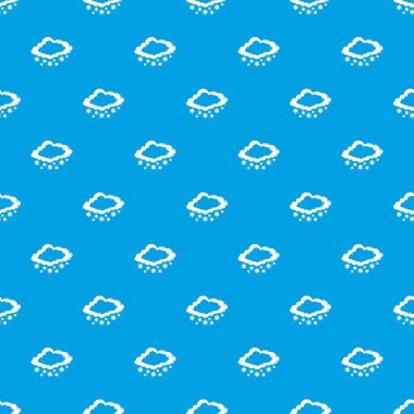 Bulut kar tanesi desen vektör kesintisiz mavi