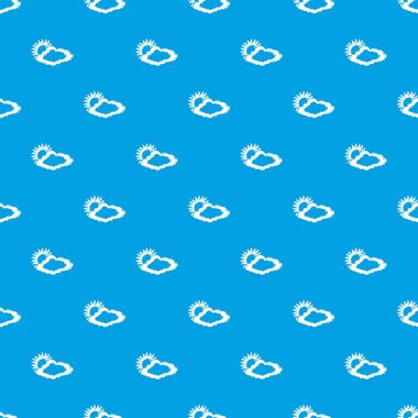 Bulut güneş desen vektör kesintisiz mavi