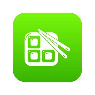 Suşi yeşil simge vektör