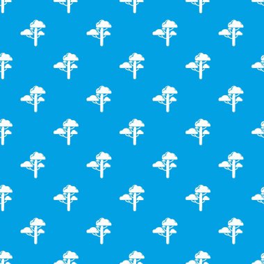 Bulut ağaç desen vektör kesintisiz mavi