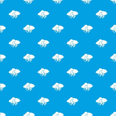 Bulut yıldırım desen vektör kesintisiz mavi
