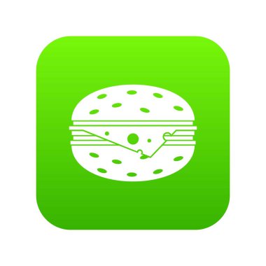 Çizburger simgesi dijital yeşil