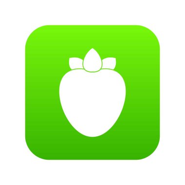 Olgun Trabzon hurması simgesi dijital yeşil