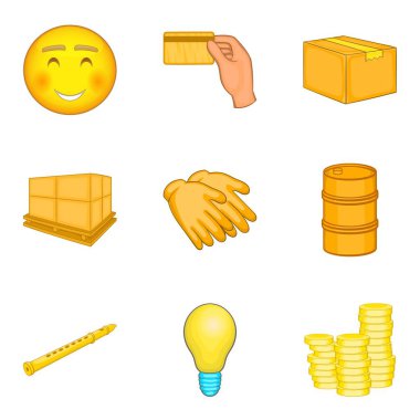 Para hediye Icons set, karikatür tarzı