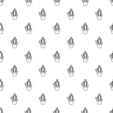 Pot kaktüs tasarlamak vektör sorunsuz