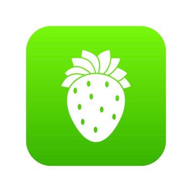 Çilek simgesi dijital yeşil