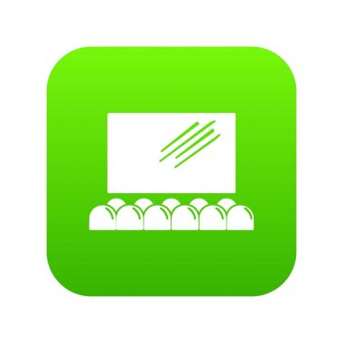 Film tiyatro ekran yeşil simge vektör