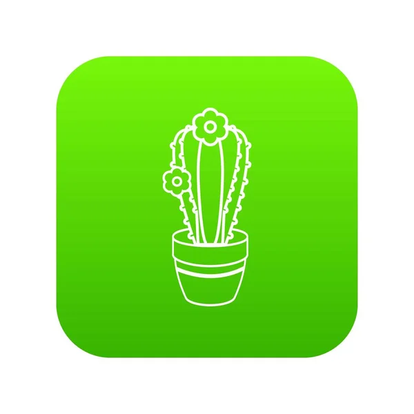 Cactus zelená ikona Vektor — Stockový vektor