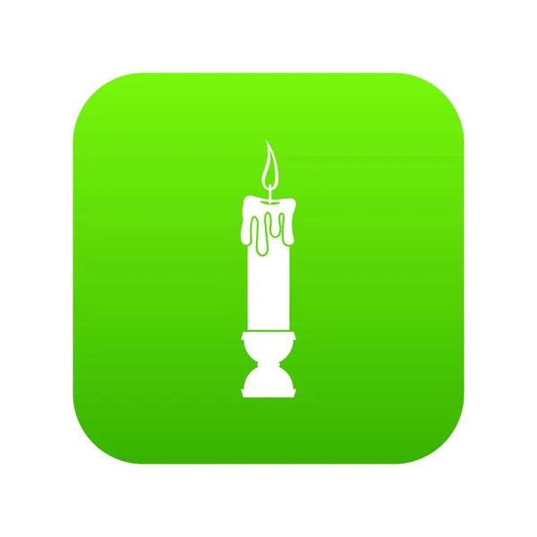 Icono de vela digital verde — Archivo Imágenes Vectoriales