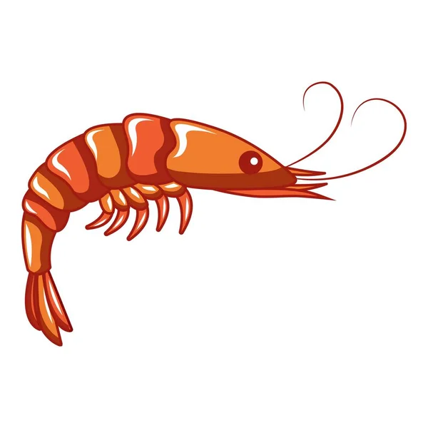Krevety ikona, kreslený styl — Stockový vektor