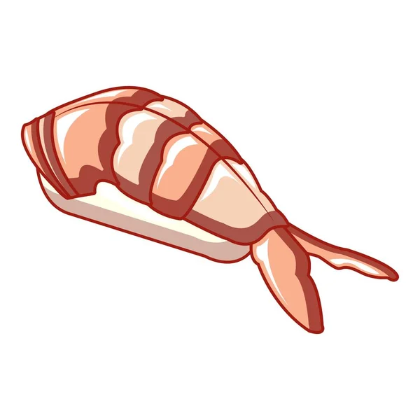 Ícone de pigtail de camarão, estilo cartoon — Vetor de Stock
