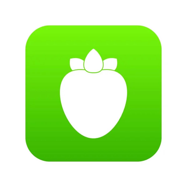 Ícone de caqui maduro verde digital — Vetor de Stock