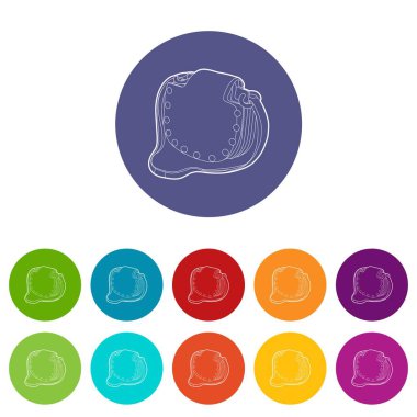 Kadın el çantası simgesini anahat