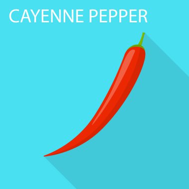 Acı biber simgesi, düz stil