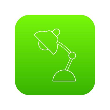 Masa lambası yeşil simge vektör