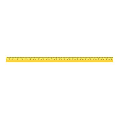40 cm ahşap cetvel simgesi, gerçekçi