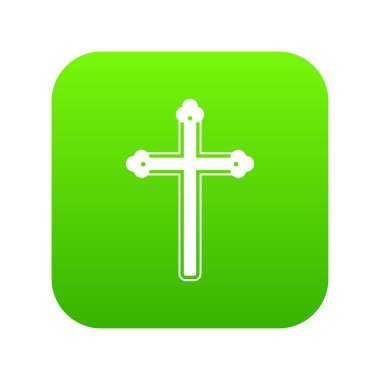 Kutsal haç simgesi dijital yeşil