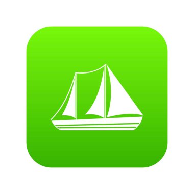 Yat simgesi dijital yeşil