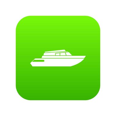 Planya powerboat simgesi dijital yeşil