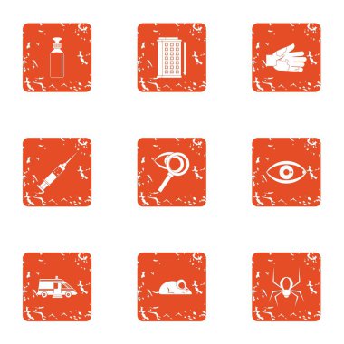 Zehir hastalığı simgeler kümesi, grunge tarzı