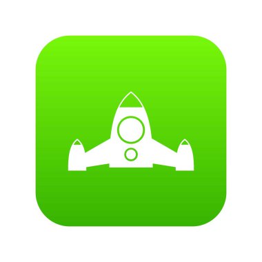 Roket simgesi dijital yeşil